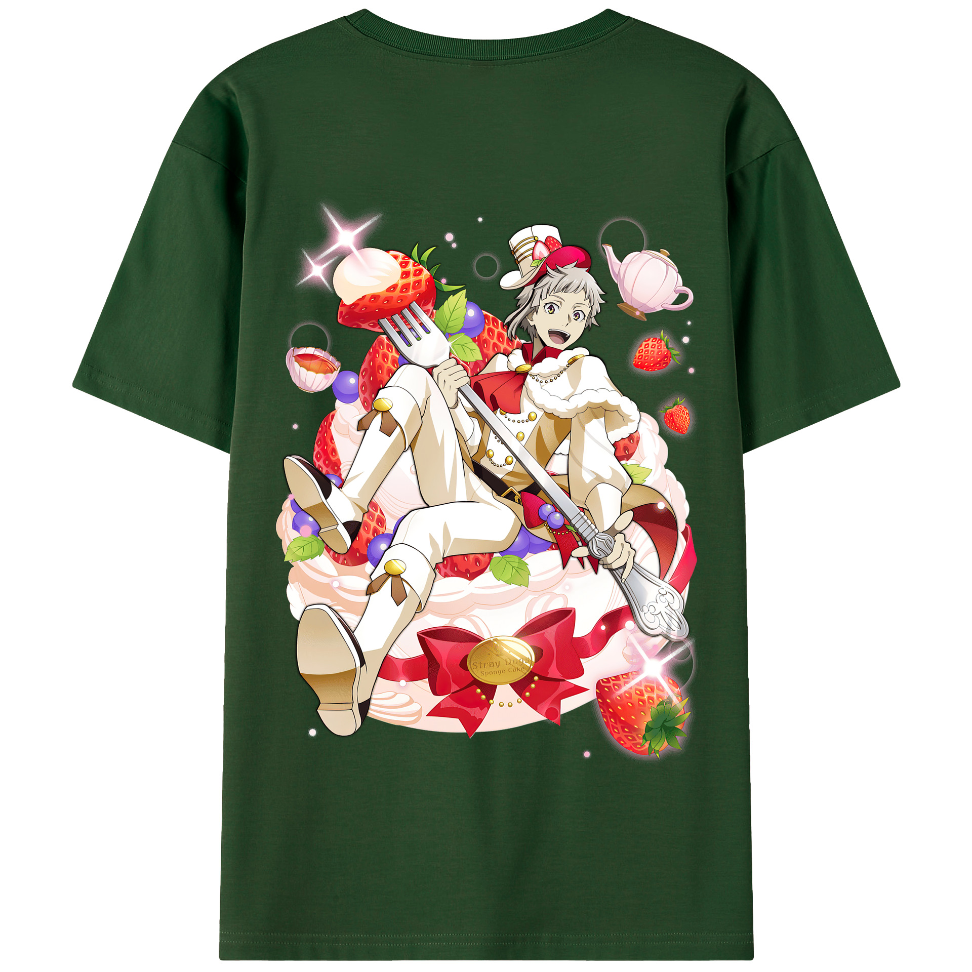 （画像用） 文豪ストレイドッグス Bungo Stray Dogs 綿100％半袖Tシャツ（背面プリント）